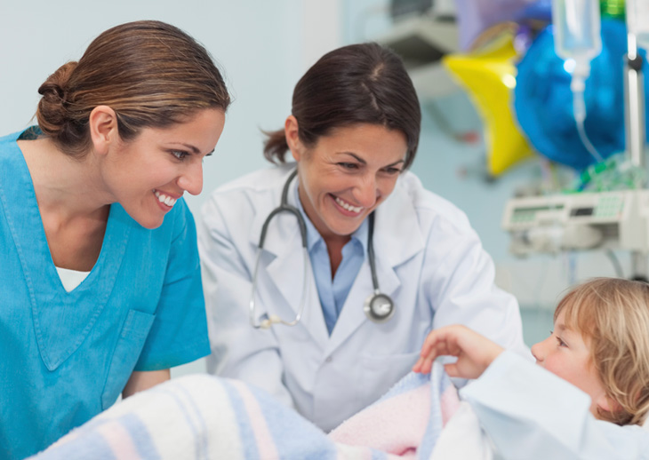 Doctor and Nurse with Patient